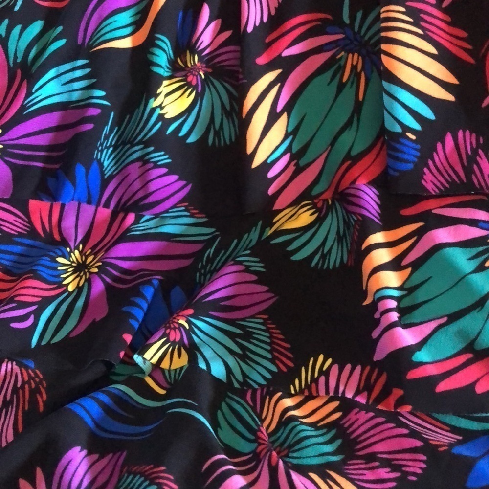 SWIM SOLUTIONS Women's Multi Color Full Triple Tiered Tankini Swimsuit Top 8 - Picture 6 of 6